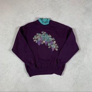 1991 WINE HARVEST MOCKNECK SWEATER